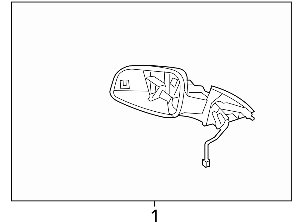 Espejo retrovisor eléctrico beige Chevrolet Malibu 2008-2012 conductor vista lateral izquierdo FIMD6 Foto 4 de 4