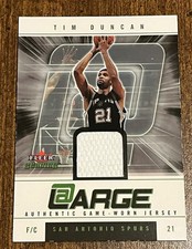 TIM DUNCAN 2004-05 Genuine FLEER GENUINE #AL-TD @LARGE Game Worn Jersey SPURS
