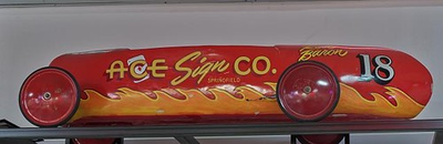 #ad #ad Photo:Springfield 1930s Ace Sign Co Soap Box Derby Car No 18 Display $13.49