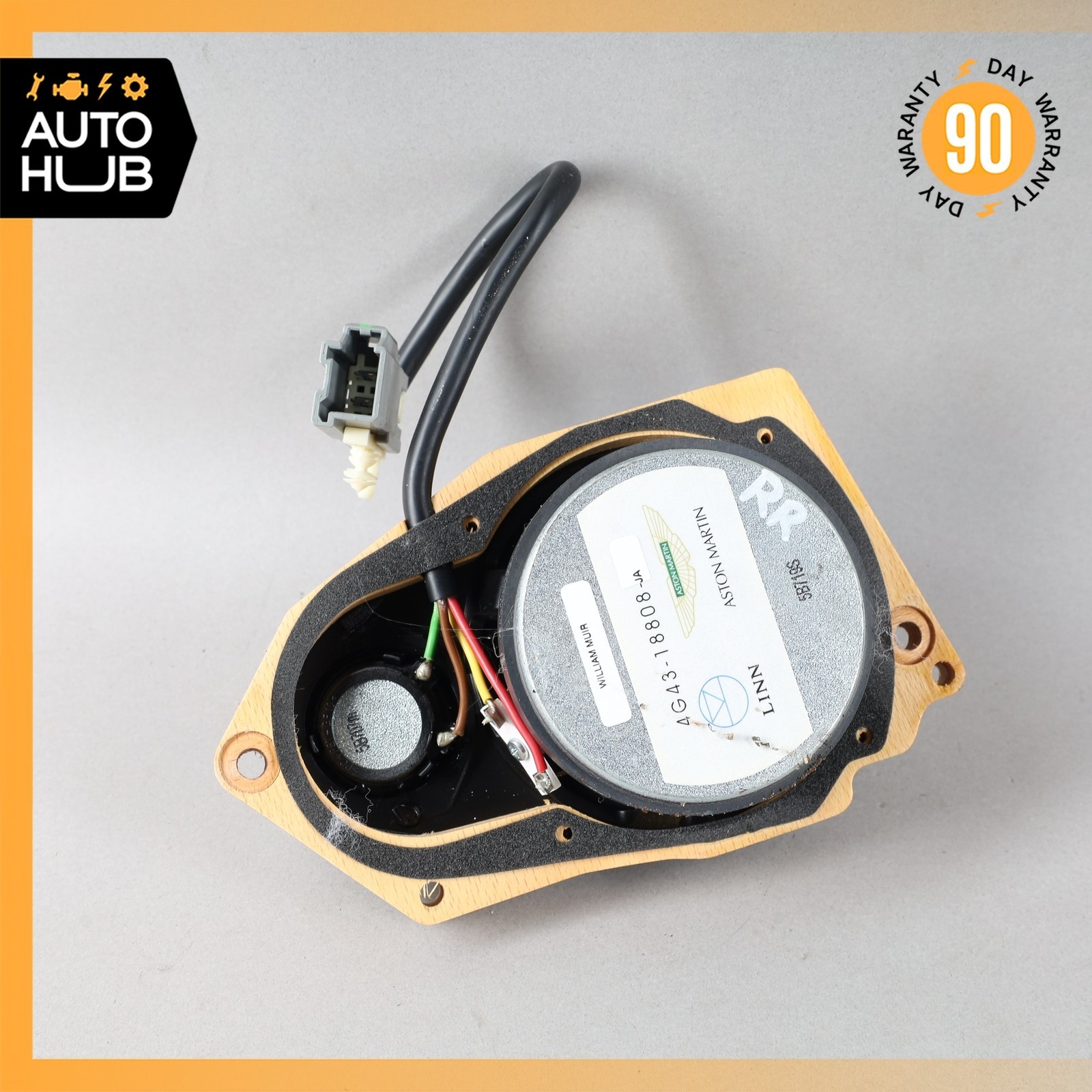 Aston Martin DB9 Volante Rear Right Side Audio Speaker 4G4318808JA OEM 34k