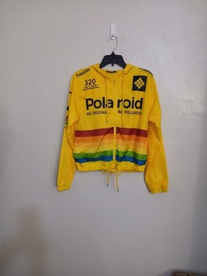 Polaroid ''Be Original'' Yellow Unisex Hooded Windbreaker Sz. M