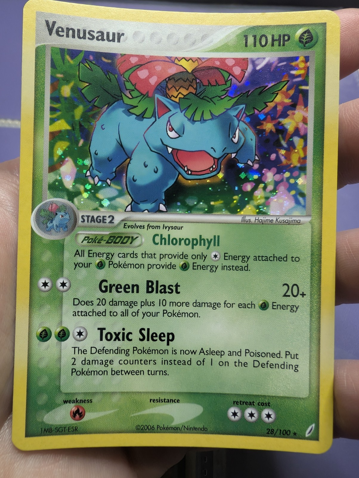 Venusaur - 28/100 (EX Crystal Guardians) - Deck Exclusives (PR) - Holofoil - NM