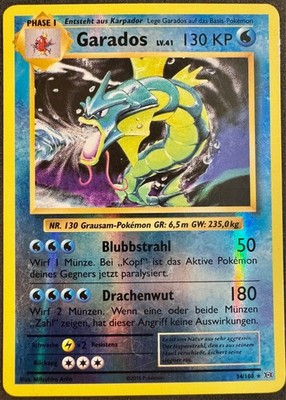 Garados Lv.41 34/108 Reverse Holo Rare Pokemon Evolutions EVO 2016 EXC Deutsch