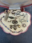 VTG Estate Costume Jewelry Mix Art Deco Victorian Brass/gf/watch Pin