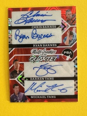2025 Leaf PBA Multi-graphs Quartet #MQ-1 Barnes/ Tang/ Barnes/Tang  /9 NrMT