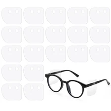 Oudain Clear Glasses Safety Side Shields Plastic Protector Shield for Glasses...