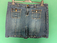 Ladies Denim Mini Skirt Womens Short Skirt Blue UK Plus Size 18 20 22 'F25