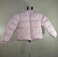 Swisstech Child Puffer Jacket Pink With Polkadots