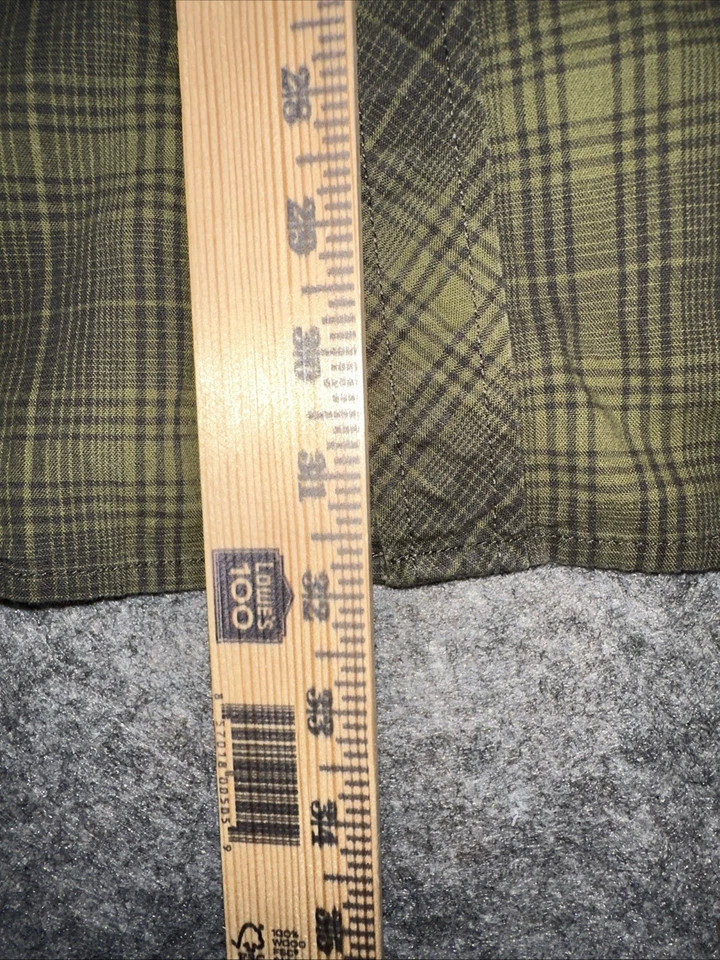 The Foundry Young Mens Shirt Long Sleeve Button Down Green Plaid Size 2XL - Image 4 of 4