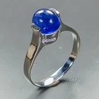 Unique Jewelry Blue Sapphire Ring 925 Sterling Silver Size 6.5 /R471543