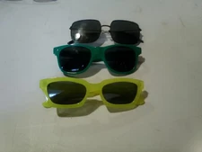 3 Count Sunglasses Green Yellow Black 