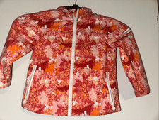 HUNTER Kids Size 3T Red Light Hooded Zipper Rain Jacket