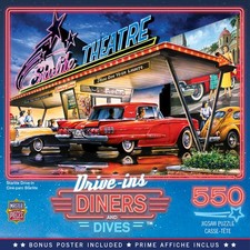 MasterPieces - Drive-Ins, Diners  Dives - Starlite Drive-In 550 Piece Puzzle