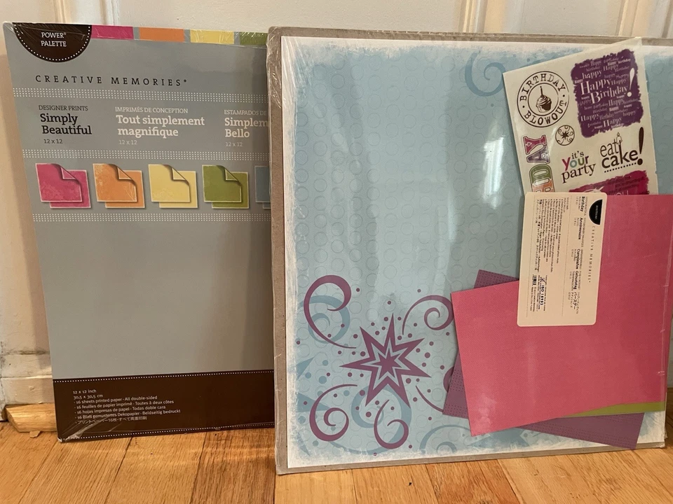 Creative Memories Power SIMPLEMENTE HERMOSO 12" x 12" CUMPLEAÑOS Impresiones en Papel Adhesivo Foto 3 de 4