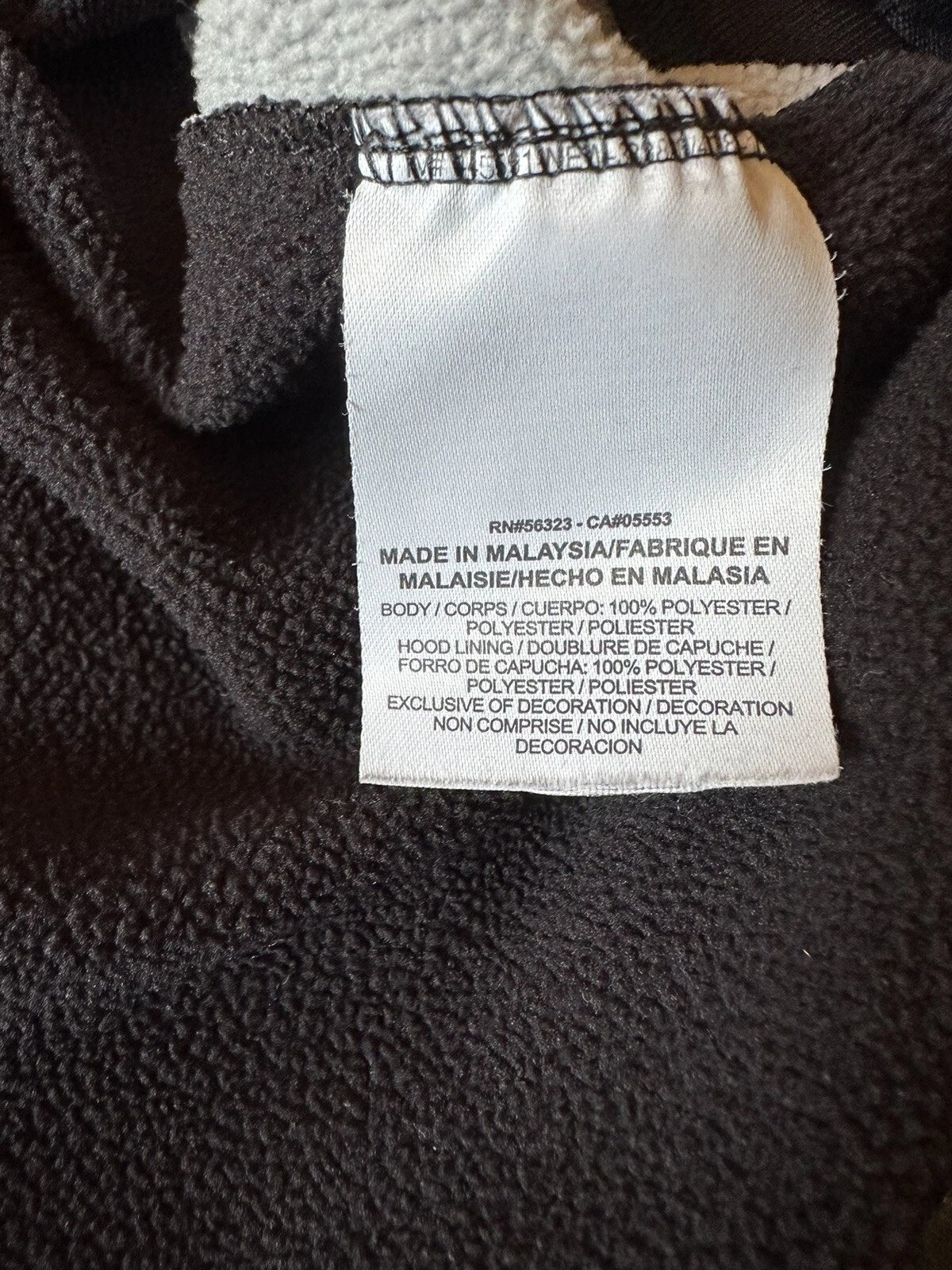 VETEMENTS Felpa con cappuccio Nike Therma Fit Youth XL pullover logo swoosh nero e grigio