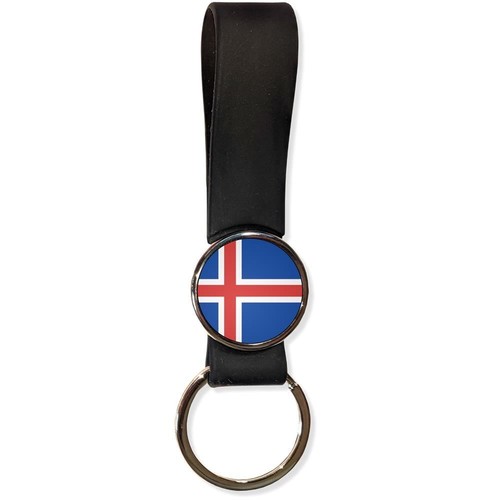 Iceland Flag Silicone Loop Key Ring (35mm x 120mm) - Picture 1 of 8