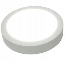 LED Wall Lamp Panel Neutral 4500K 12W 880lm Round 6 11/16in Floor 1 5/8in Flat