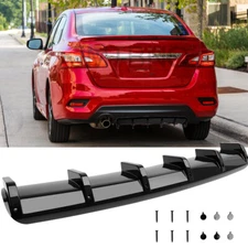 For Nissan Sentra Rear Bumper Diffuser Shark Fins Splitter Lip Spoiler Body Kit