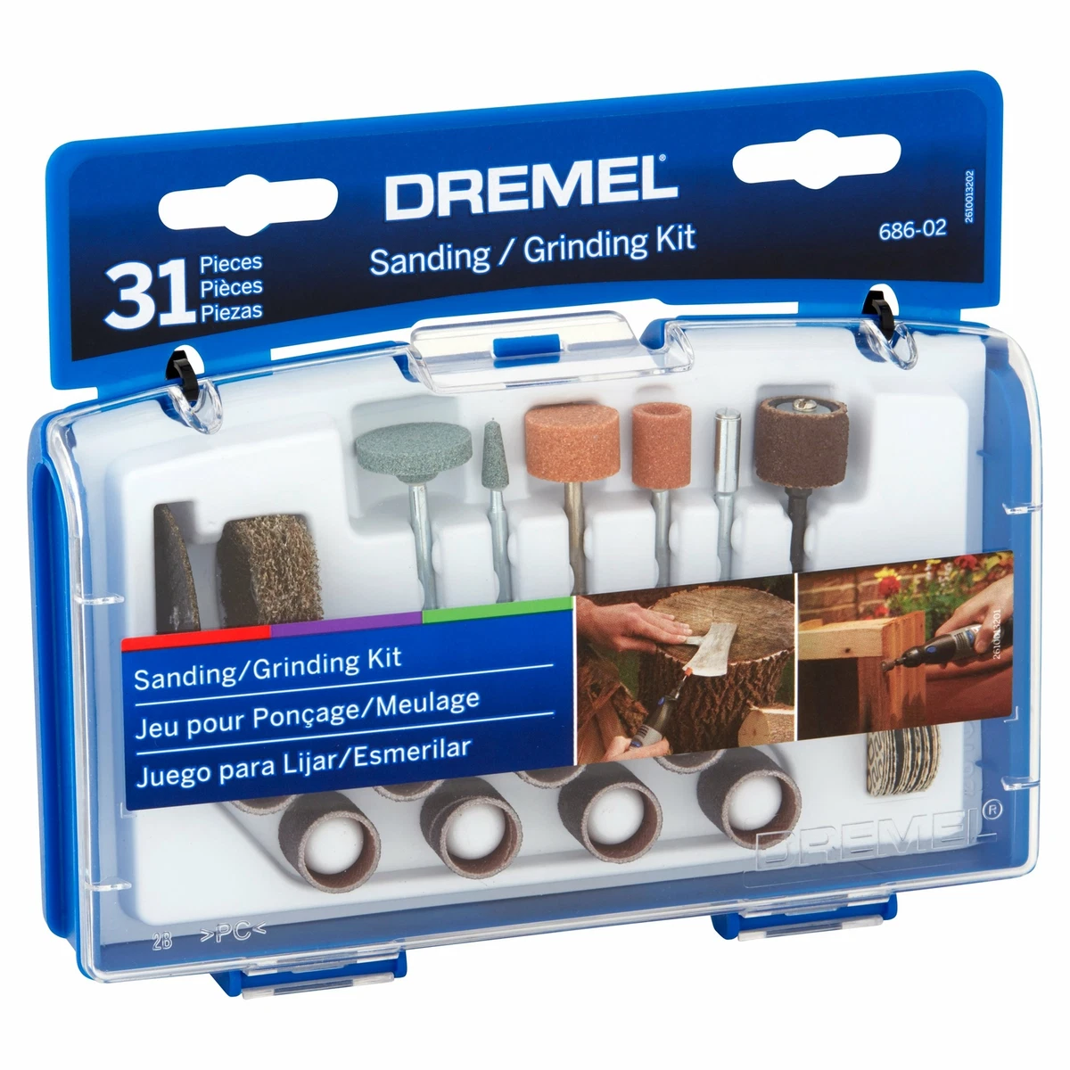 Dremel 686 02 Sanding Grinding Rotary Tool Mini Accessory Kit LOC