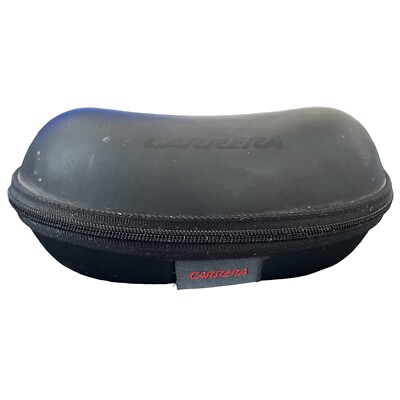 Carrera Eyeglass Sunglass Case Only Black Hard Shell Zip Travel Pouch Classic