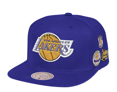 Mitchell Ness NBA LA Lakers HWC Finals Snapback Hat W/Blue Undervisor 