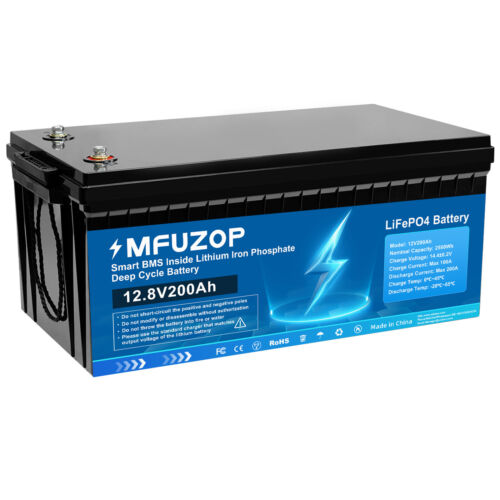 12V 200AH LiFePO4 Lithium Battery 15000+ Cycle Rechargeable for RV Solar BMS - Picture 13 of 15