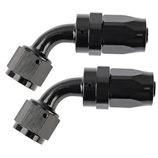 2PCs AN8 60 Degree Swivel Hose End Fitting Adaptor For Oil/ Fuel /Gas Hose Line