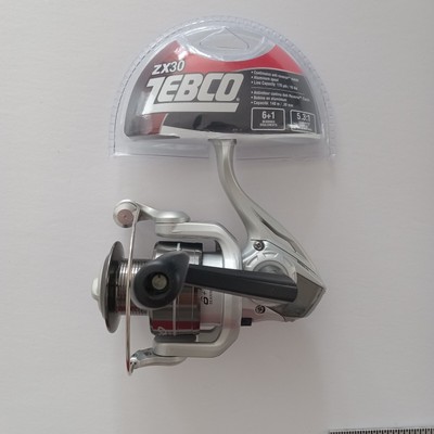 Zebco ZX30 Spinning Reel 7BB  Mono 170 yds 10lb 5.3:1 10lb Aluminum Spool!!