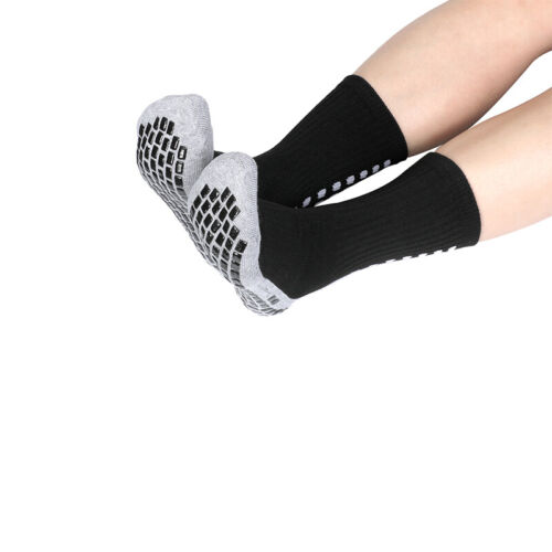 JAZ6 Mens sports socks 3 pairs of 5 anti-slip football socks four seasons Mens breathable   soles sports socks thick non-slip glue blocks 