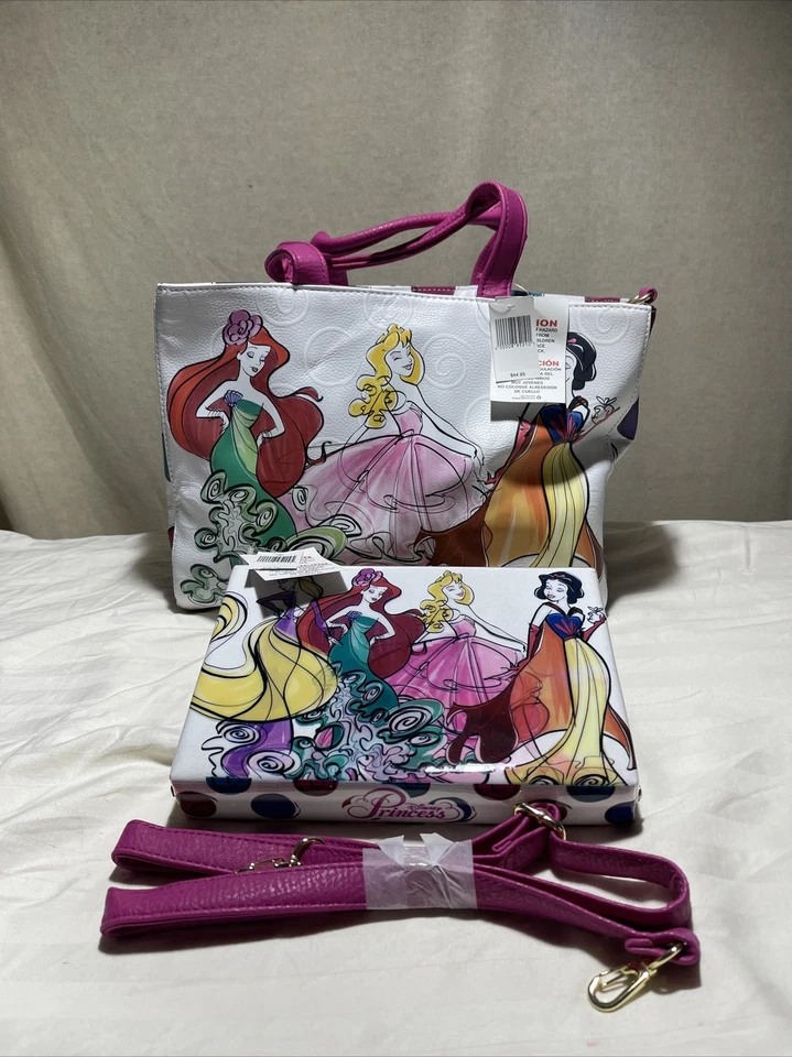 LOTE DE 2 Monederos Princesa Parques Disney Bolso de Mano Diseñador Alta Costura Foto 2 de 4