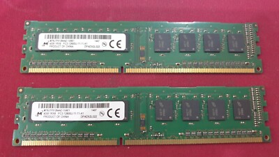 MiCRON 2x 4GB = 8GB RAM Arbeitsspeicher DDR3 1RX8 PC3-12800U-11-11-A1 MT8JTF51264AZ-1G6E1
