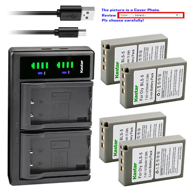 Kastar Battery LTD2 USB Charger for Olympus BLS-5 & Olympus E-PL6 EPL6 Camera