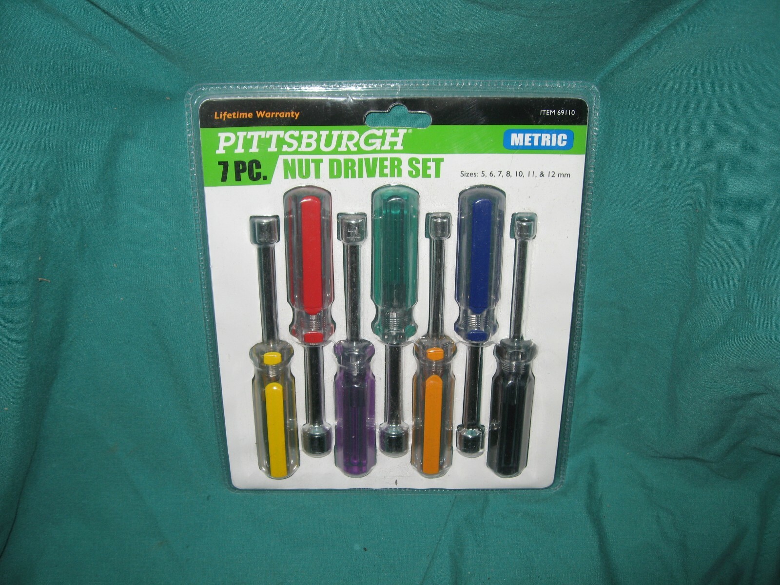 Pittsburgh 7Pc Nut Driver Shaft Color Coded handles METRIC Tool Set 5mm ...
