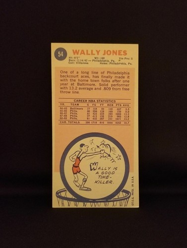 Philadelphia 76ers Wally Jones Signed Rookie Card Beckett Certified RC - Picture 4 of 4