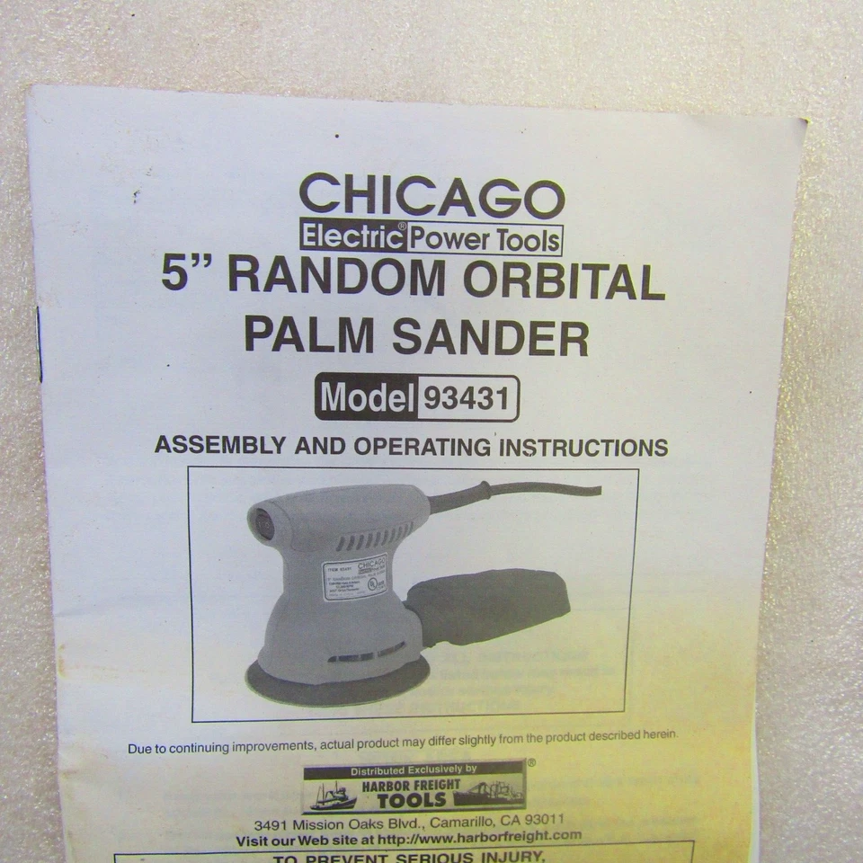 Lijadora orbital aleatoria de Chicago Electric, 93431 Foto 2 de 4