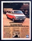 1976 Plymouth Voyager Wagon Van photo "No Other Wagon Works Harder" print ad