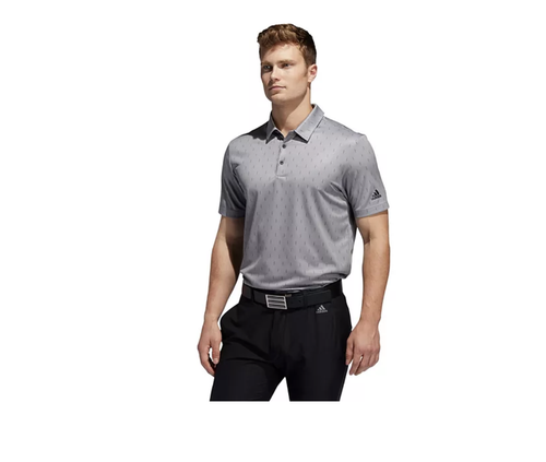 adidas Novelty Print Golf Polo XXL Gray 