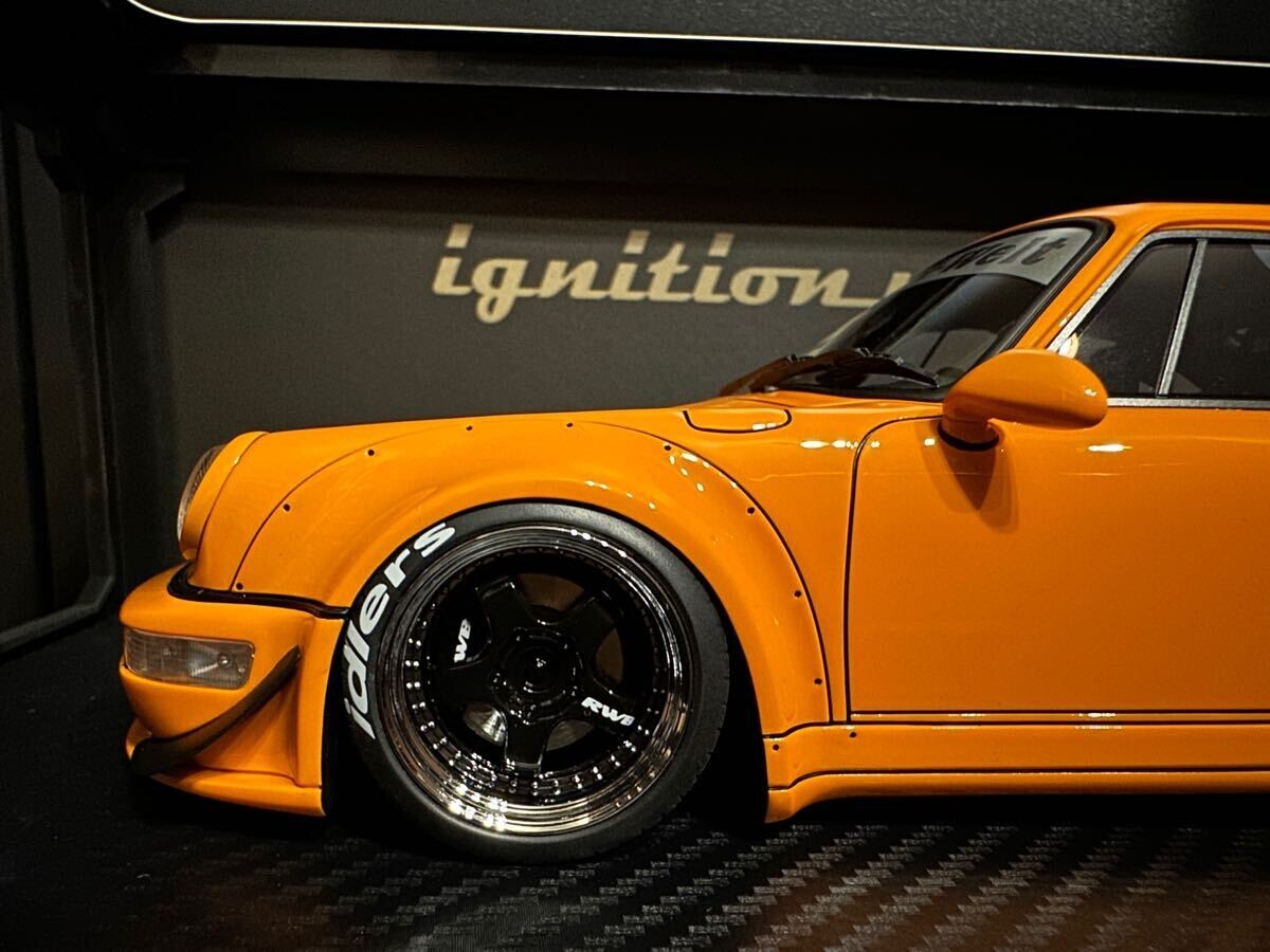 1/18 Ignition Model Porsche RWB 964 Orange w/ Box From Japan 1/18 Ignition Model Porsche RWB 964 Orange w/ Box From Japan
