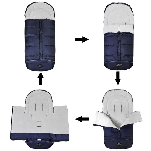 Poggiapiedi regolabile per bambini con controllo della temperatura per passeggini - Navy/Grigio - Foto 7 di 10
