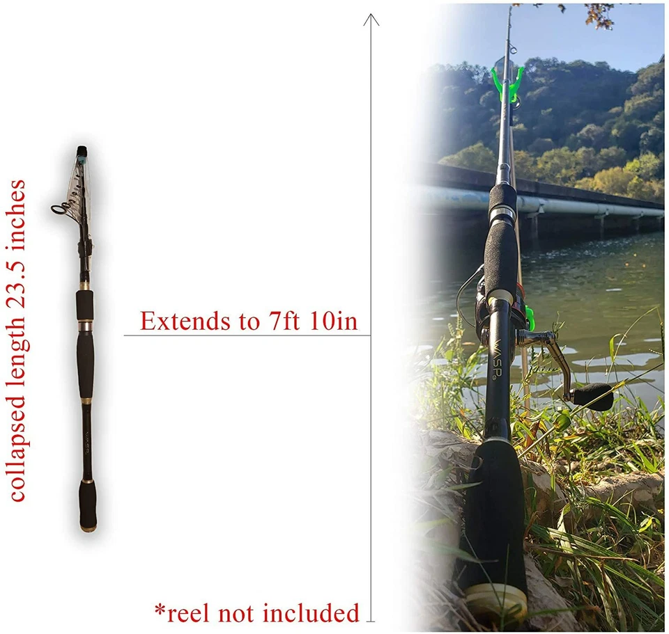 WASP Telescopic Fishing Rod & Rod Holder Combo - Image 3 of 4