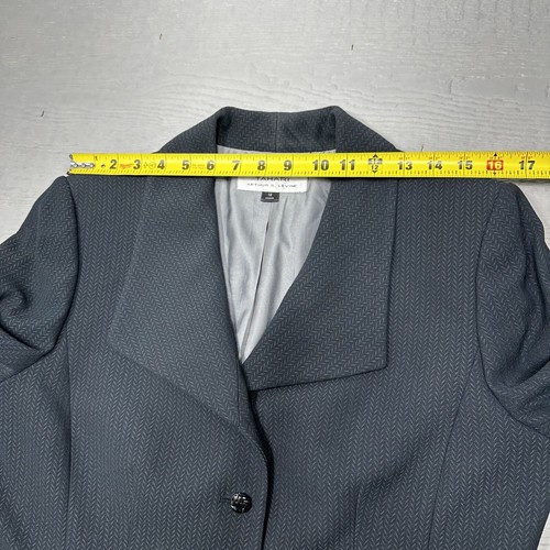 Blazer Tahari para mujer 12 negro cuatro botones pecho único informal de negocios - Imagen 7 de 12