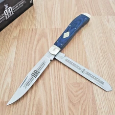 Rough Ryder 30th Anniversary Trapper Pocket Knife Steel Blades Pakkawood Handle