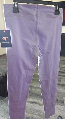 Champion Girls Leggings NEW w Tags Size Large Purple w White Logo - Picture 4 of 5