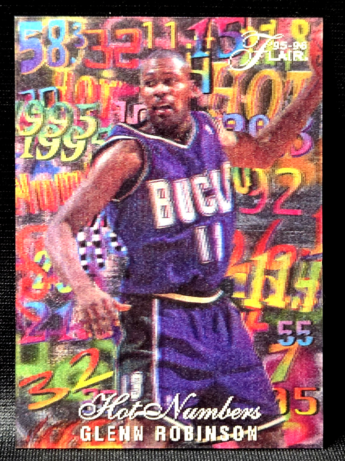 1995-96 Flair #12 Hot Numbers Glenn Robinson Lenticular Motion Bucks SSP NM+