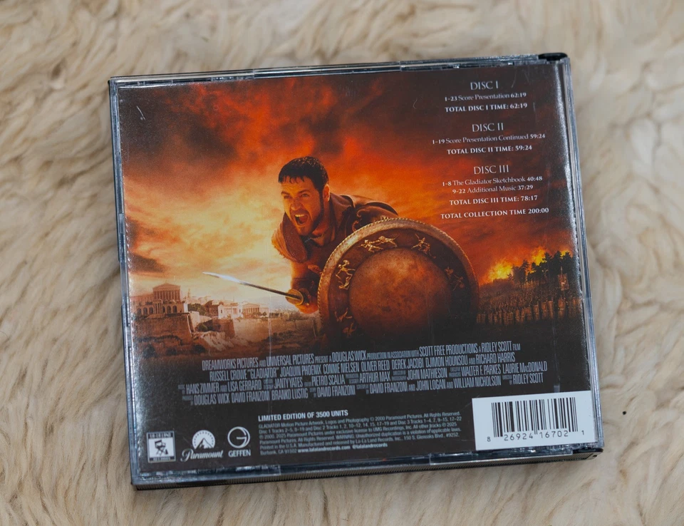 Gladiator Soundtrack 3 CD | 25th Anniversary Expanded Edition | Hans Zimmer - Image 4 of 4