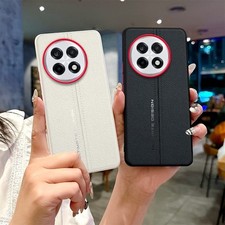 For OnePlus 13R, Shockproof Hybrid Armor Leather Business Shell Back Cover Case
