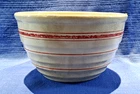 Antique Hull Red Striped Beehive Mixing Bowl 8.5"