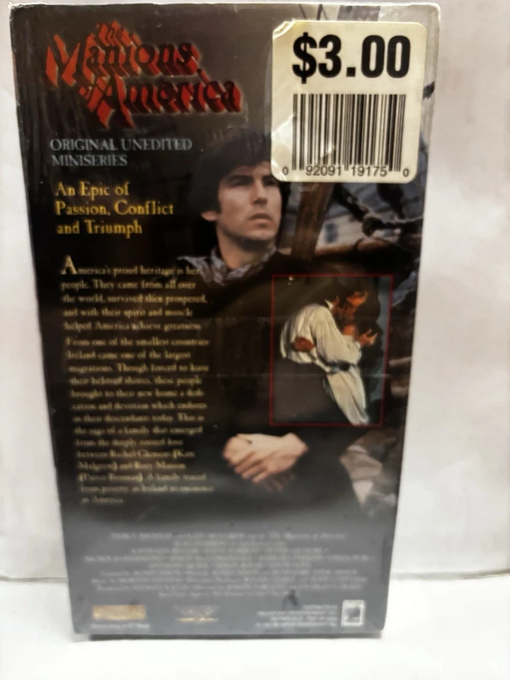 The Manions of America VHS 1999 NEW FACTORY SEALED PIERCE BRONSON KATE MULGREW — 第 2/2 张图片