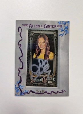 Jamie Chung 2025 Topps Allen & Ginter X /25 Silver Auto - Actress The Real World