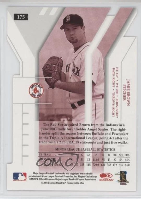 2004 Donruss Elite Rookie Aspirations Die-Cut /48 Jamie Brown #175 Rookie RC - Image 2 of 2